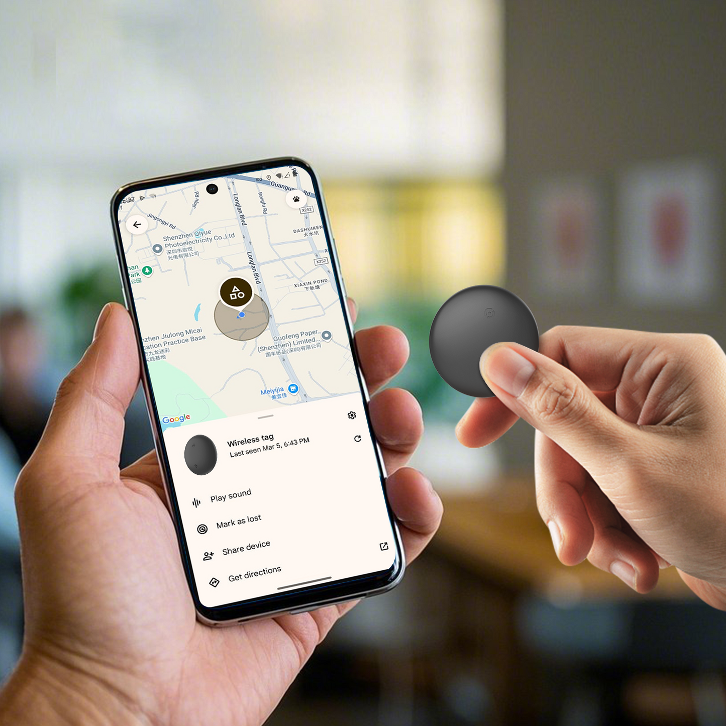 Android item finder tag (Google certified)
