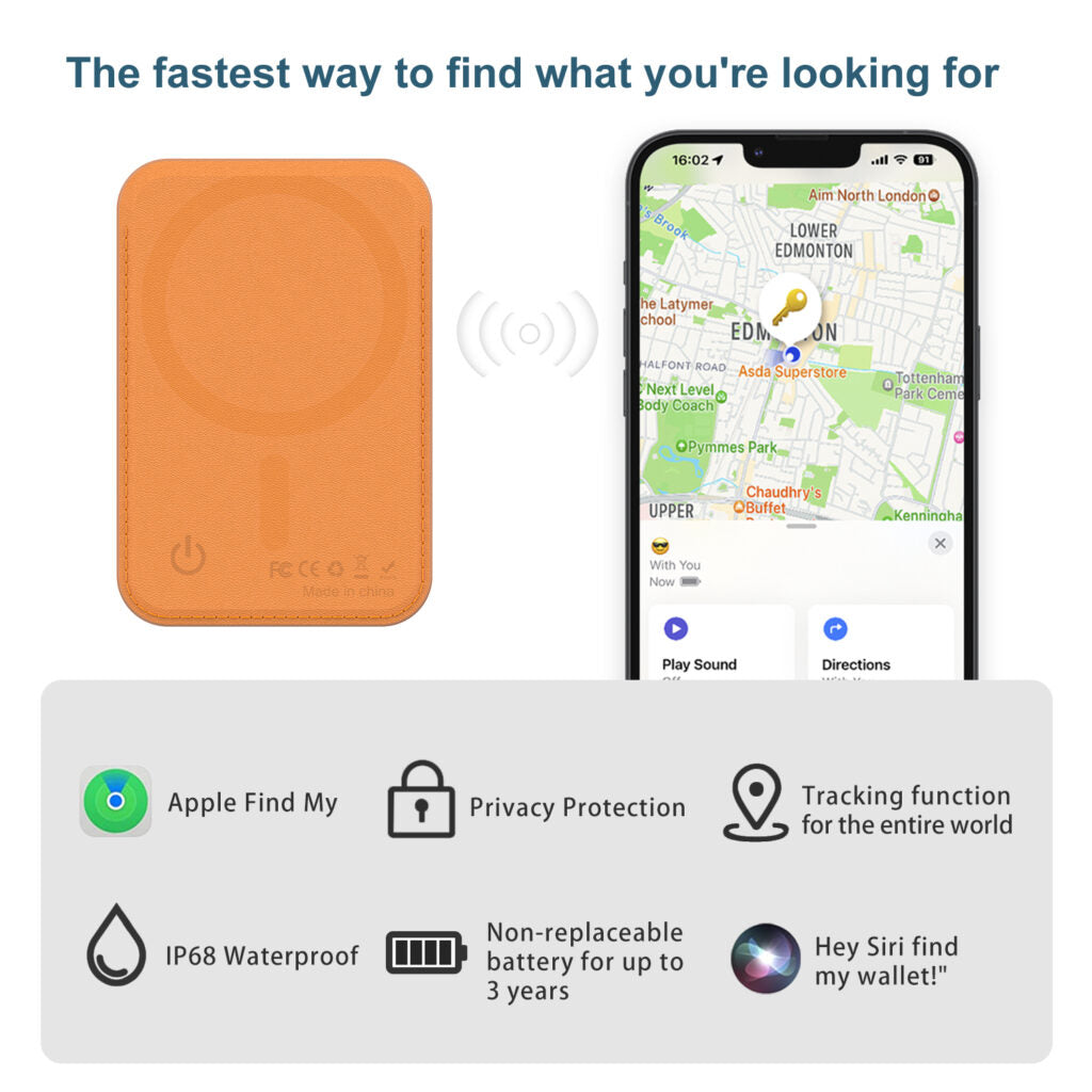 MagSafe Cardholder with INBUILT Apple Find My – Secure Card Storage & Tracking