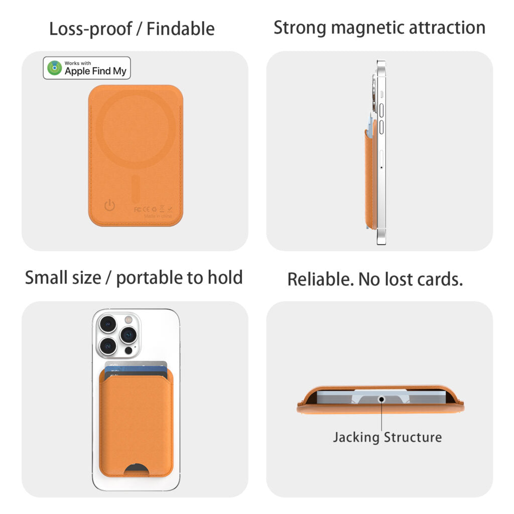 MagSafe Cardholder with INBUILT Apple Find My – Secure Card Storage & Tracking